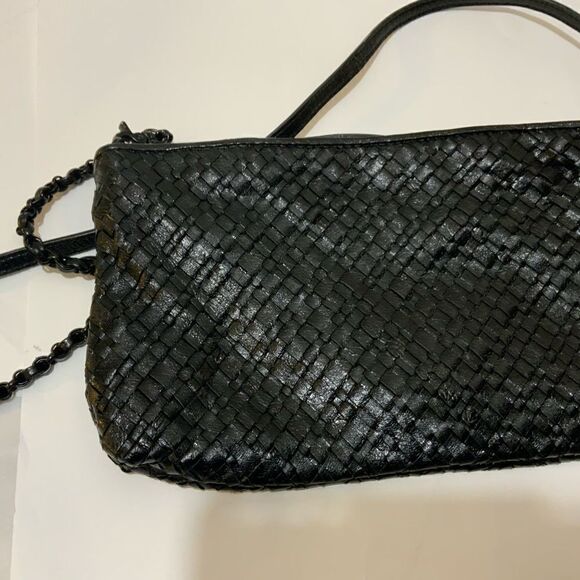 Elliot Lucca Braided Leather Small Shoulder Bag Purse - Picture 3 of 9